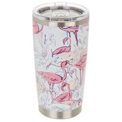 20 oz. Stainless Steel Watercolor Flamingo Tumbler