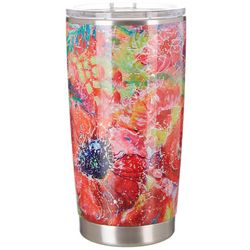 Meteor 20 oz. Stainless Steel Painted Floral Tumbler