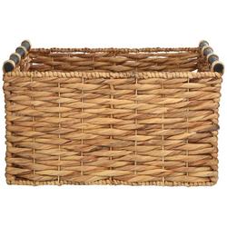 17x15 Braided Wooden Handle Basket