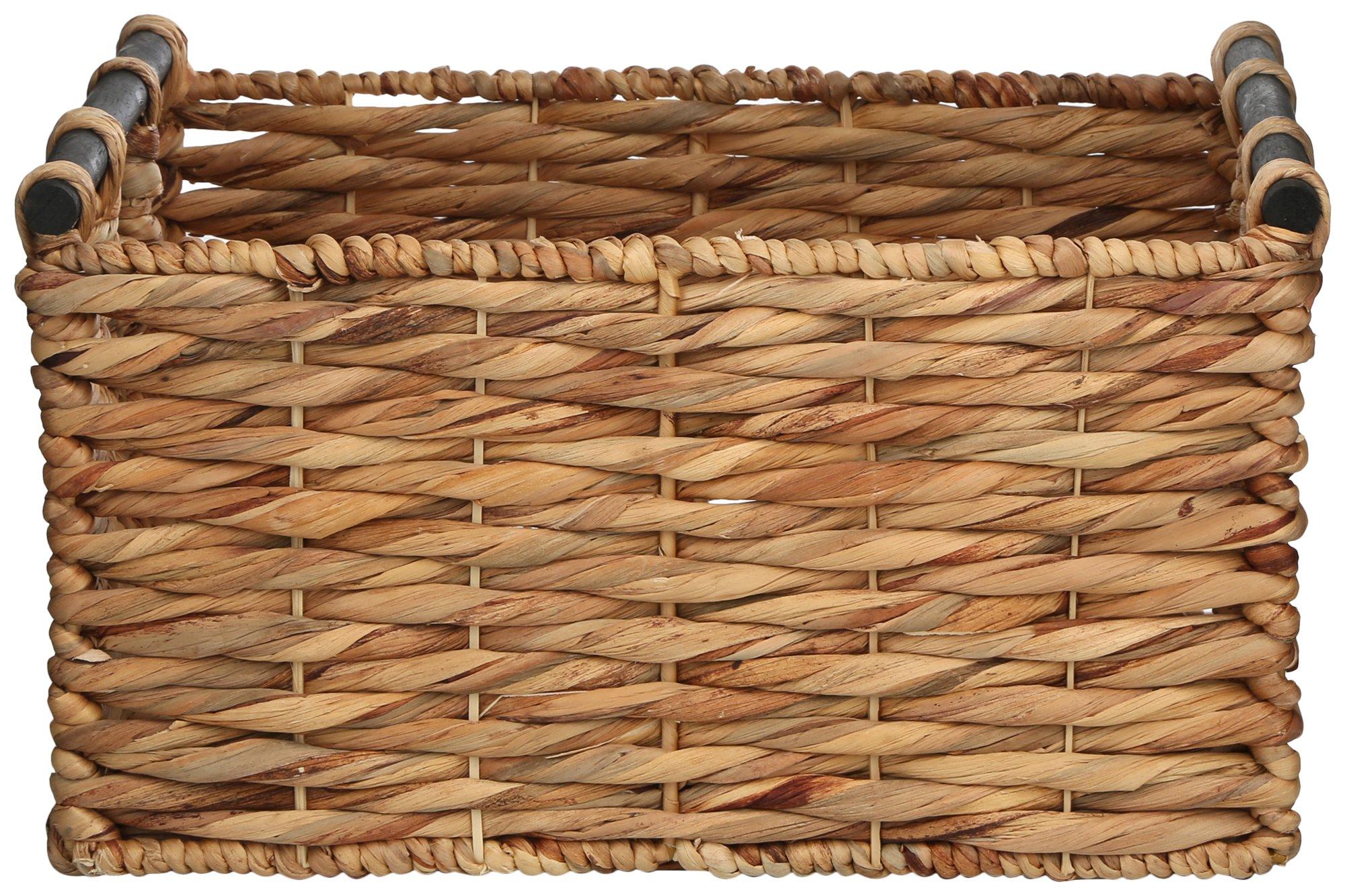 17x13 Braided Wooden Handle Basket