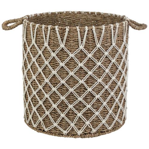 ZEST 17'' Natural Braided Seagrass Basket
