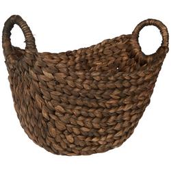 6x12 Water Hyacinth Curved Braided Basket