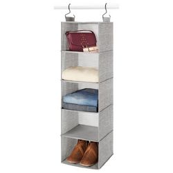 Whitmor 5-Section Fabric Hanging Shelf Organizer