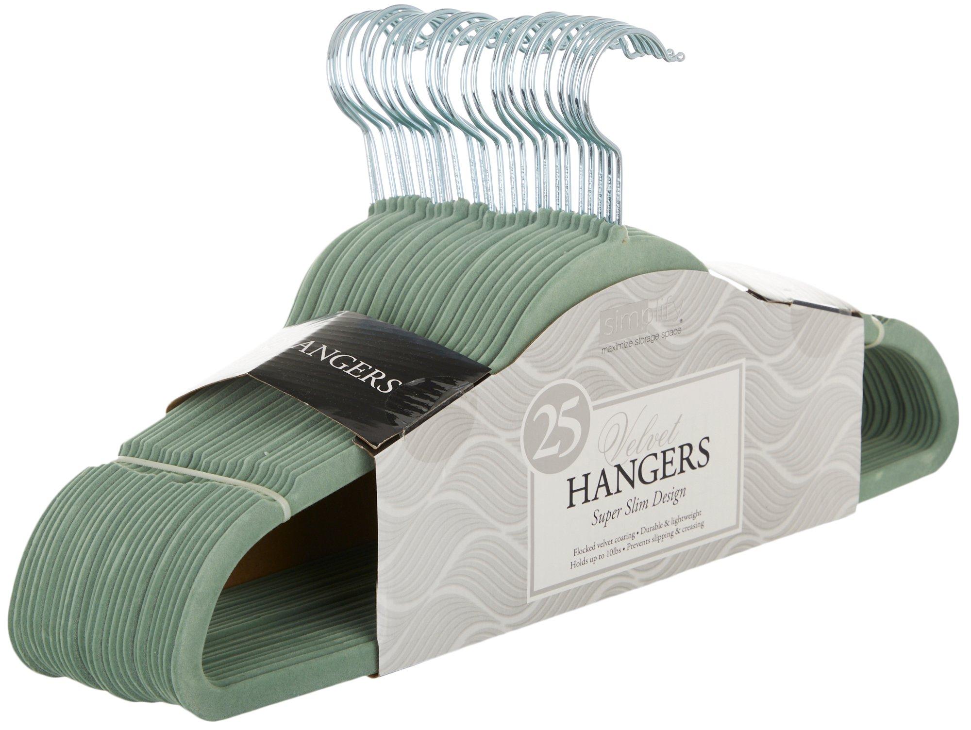 Simplify Hangers, Velvet, Super Slim Design - 25 hangers