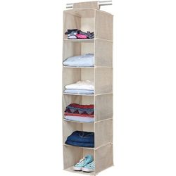 Simplify 6 Shelf Over The Rod Hanging Organizer