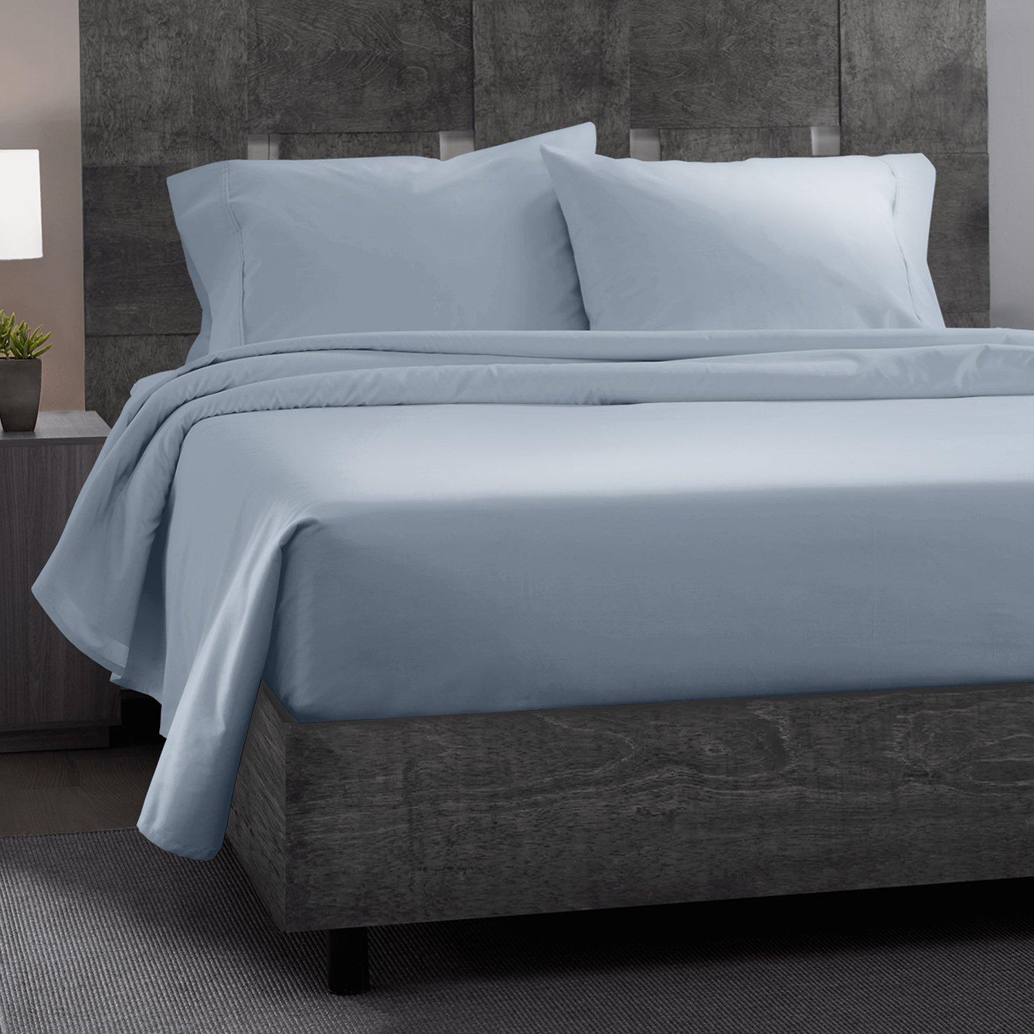 Sharper Image 4 Pc 1000 TC Solid Satin Sheet Set
