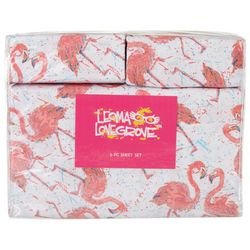 Leoma Lovegrove Flamingo Friends Microfiber Sheet Set
