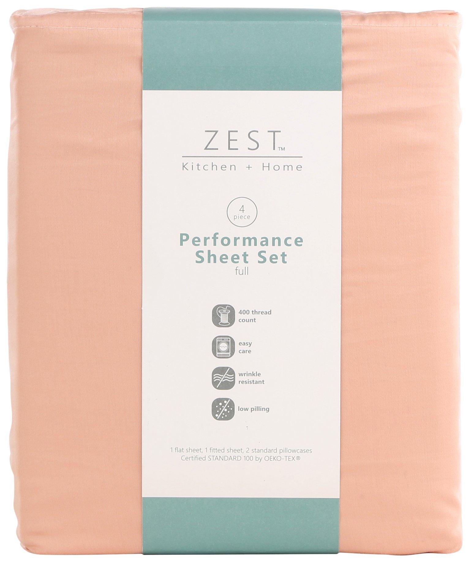ZEST Kitchen + Home 400 Thread Count Cotton Sheet Set