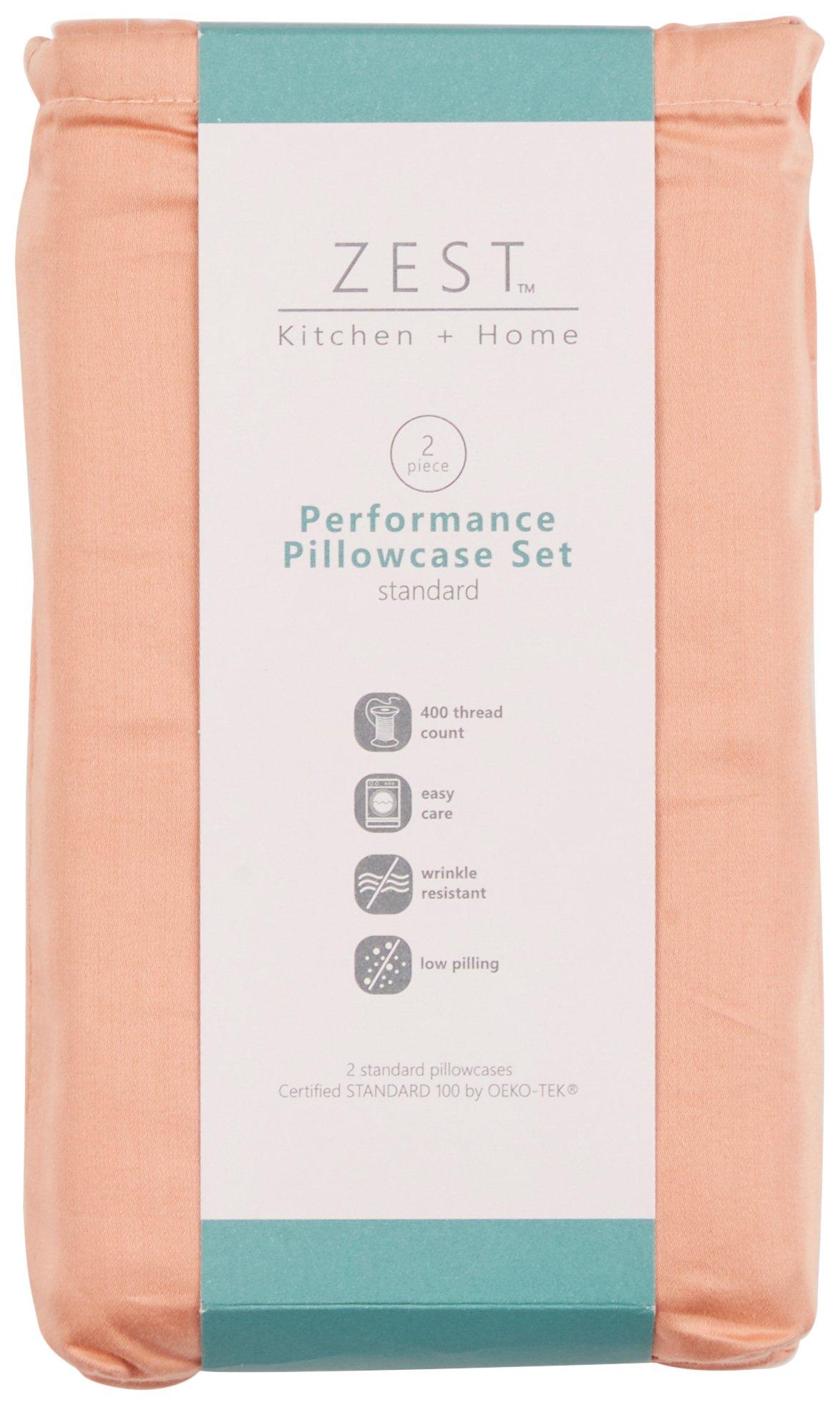 ZEST Kitchen + Home 2 Pk Performance Pillowcase Set