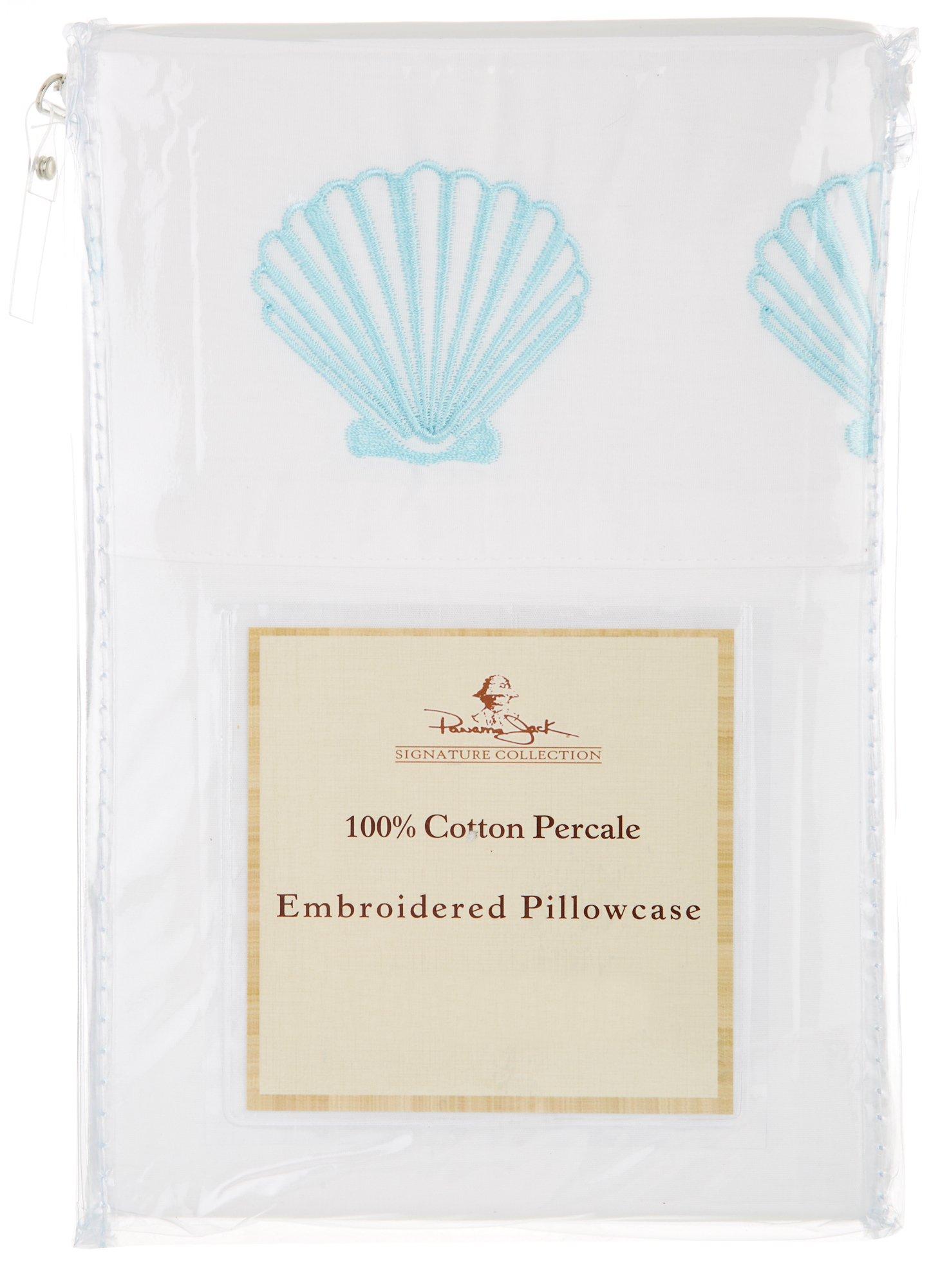 Panama Jack 2-pk. Embroidered Hem Shell Pillowcase Set