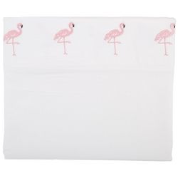 Panama Jack Embroidered Hem Flamingo Sheet Set