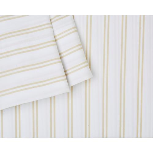 Cathay Home Striped Microfiber Sheet Set