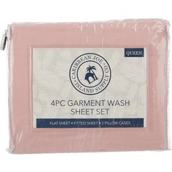 Caribbean Joe 4pc Garment Wash Sheet Set