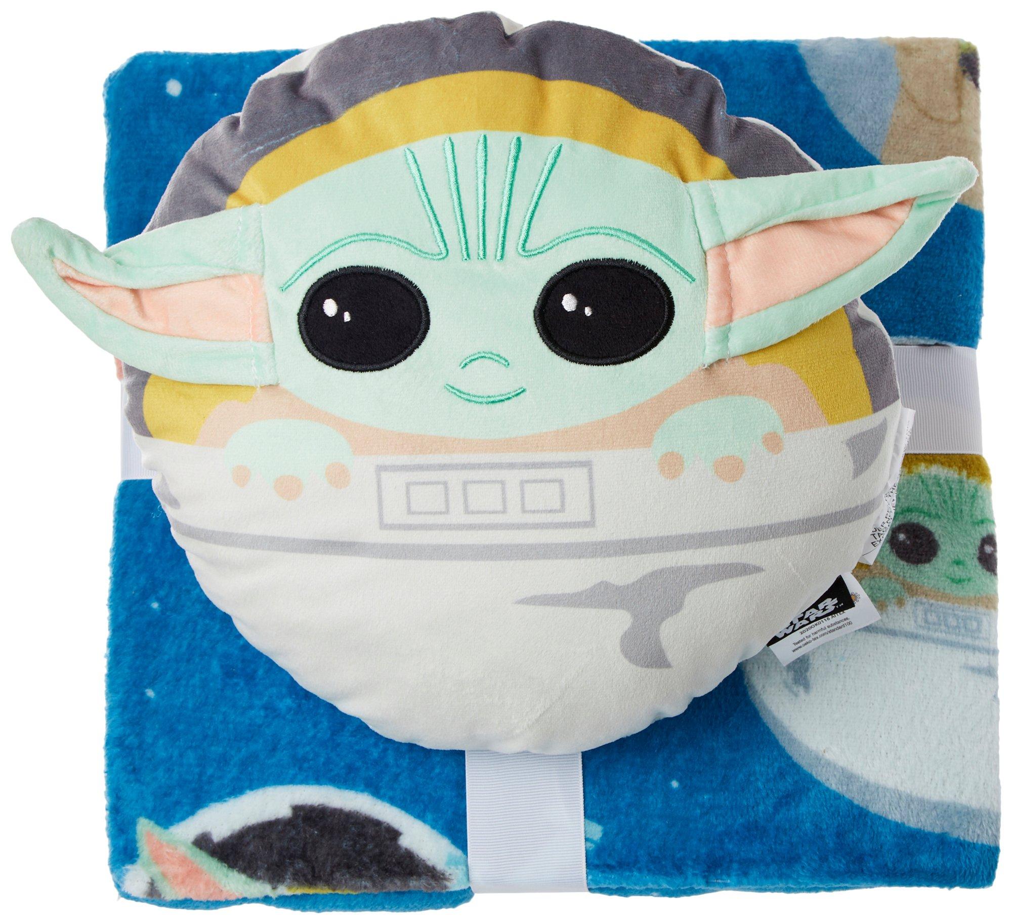 2 Pc The Mandalorian Nogginz Pillow & Travel Blanket Set