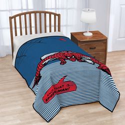 Marvel Spider-Man Stripe Plush Blanket