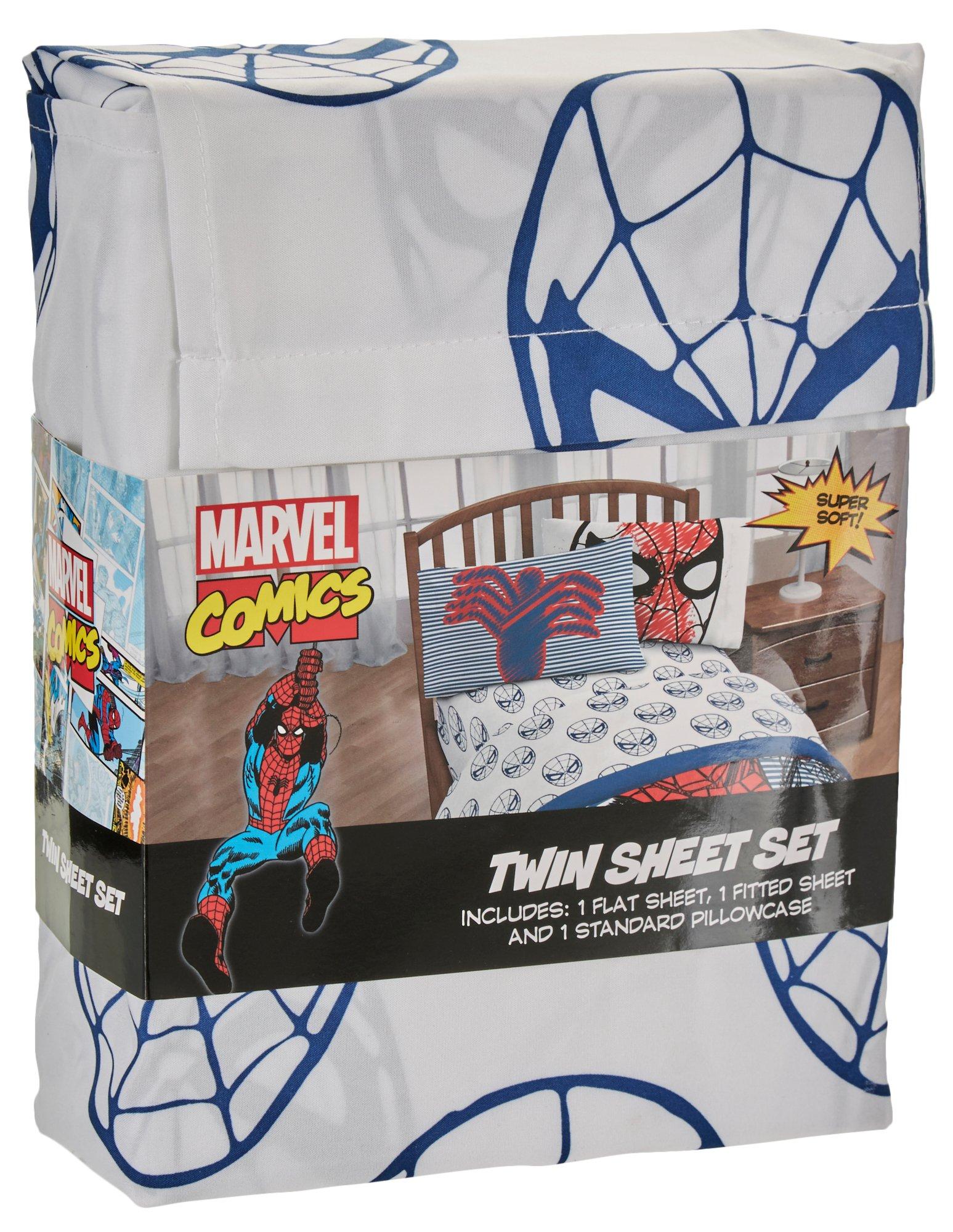 Spider-Man Character Print Twin Sheet Set