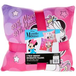 2-pk. Minnie Mouse Plush Decorative Pillow Set