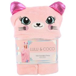 Lulu and Coco Kids Hooded Cozy Cat Throw