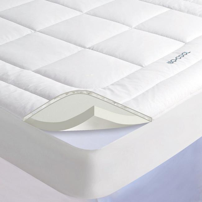 Iso-cool memory foam mattress topper with outlast cover king