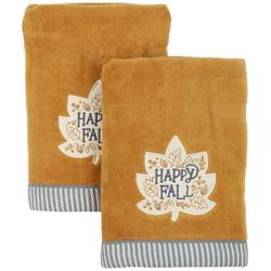 2 Pk Happy Fall Hand Towel Set