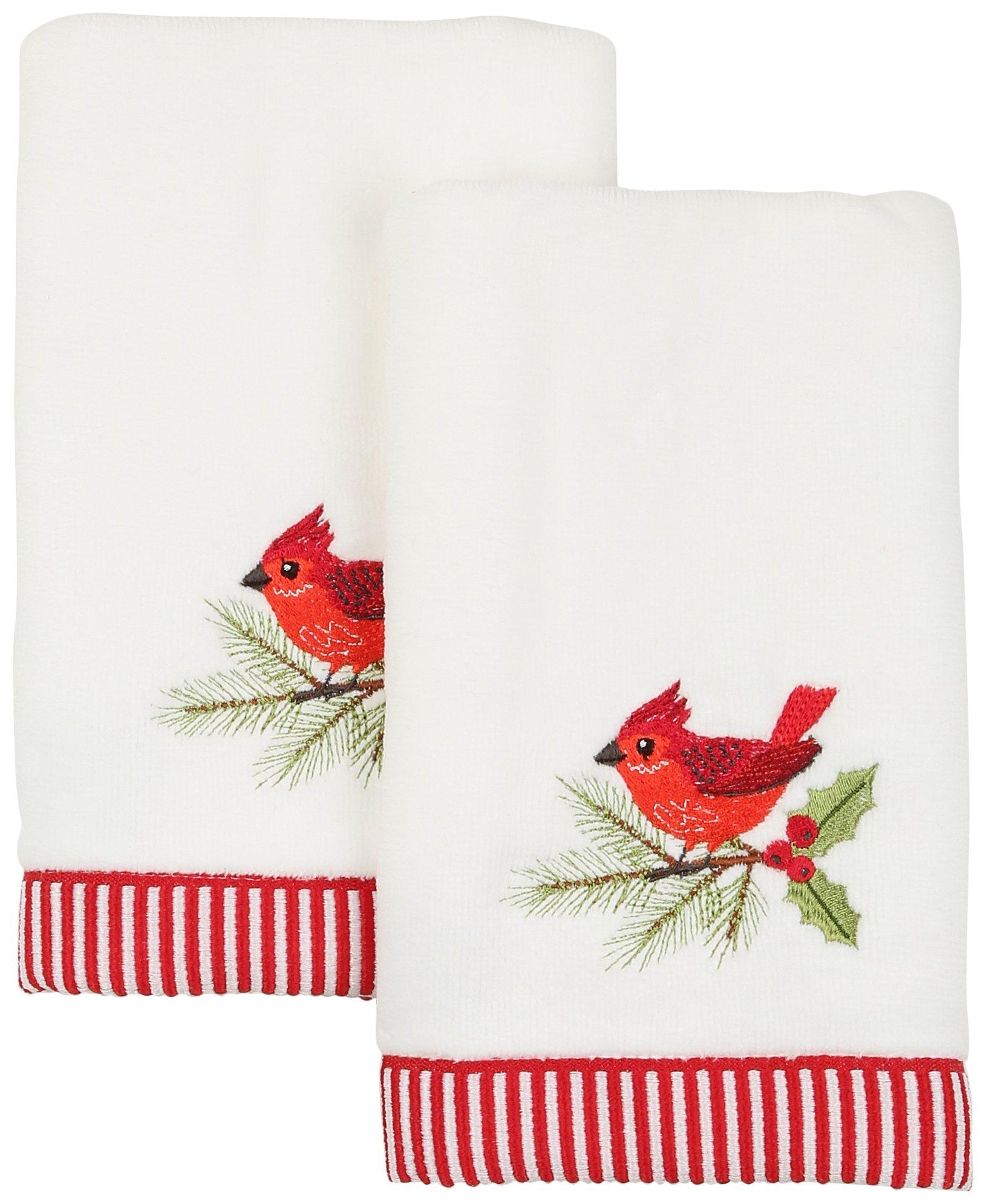 NEW CARO RED,WHITE SNOW FLAKES COTTON BATH,2 HAND TOWEL,OR 2 FINGER TIP