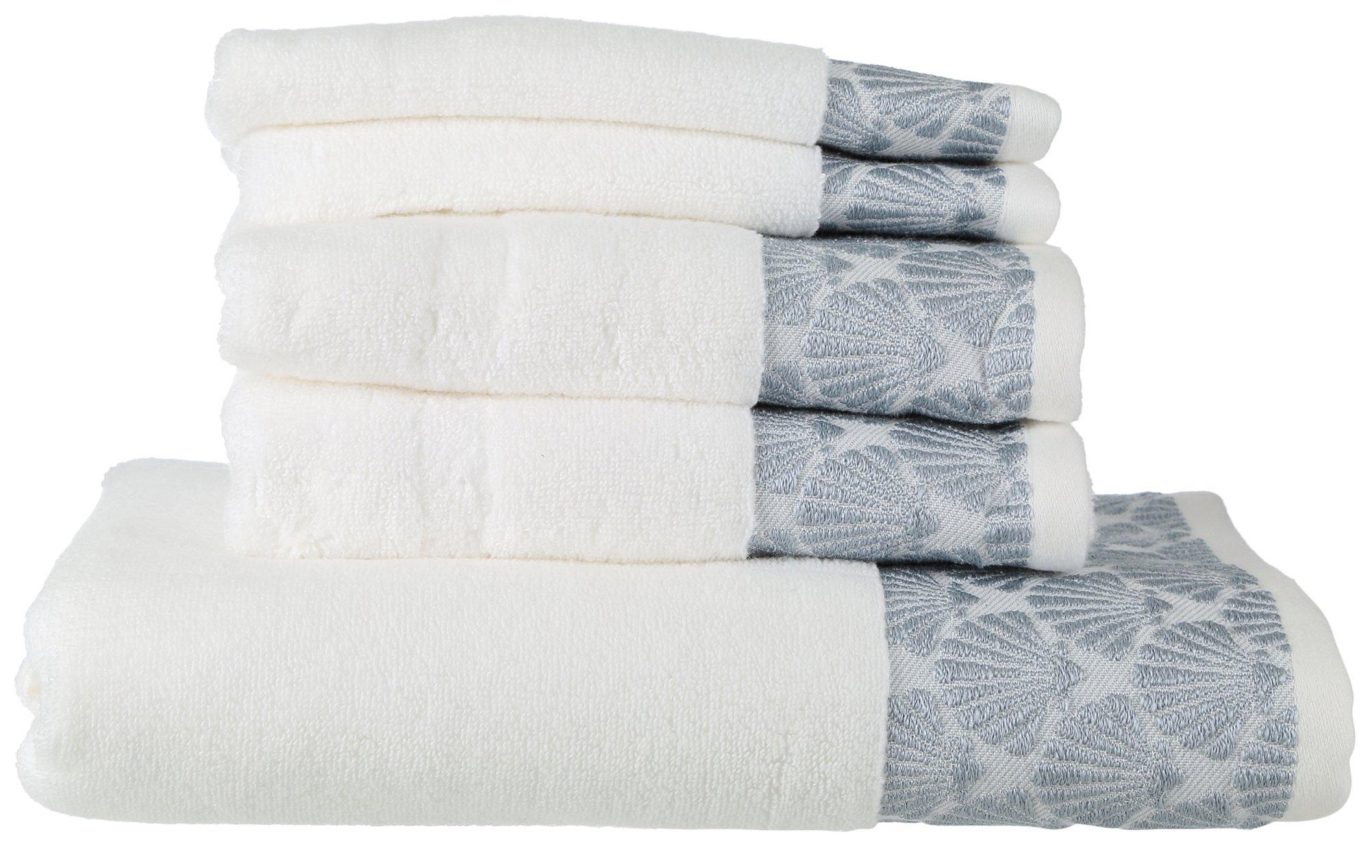 Caro Home Basketweave Towel Collection Bath Towel Blue Multi
