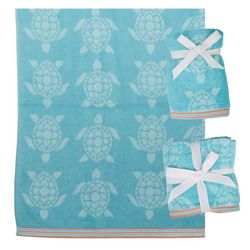 Caro Home 2 Pk Turtle Army Hand Towel Set