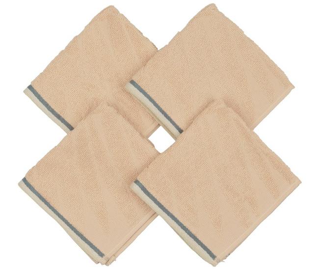 Caro Home Bethany Towel Collection Wash Cloth Beige 
