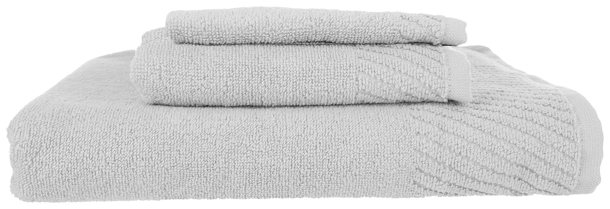 Caro Home Dana Stripe Towel Collection - Blue/Beige/White - Hand Towel