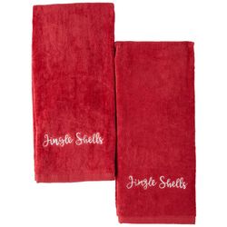 ATI 2-pk. Jingle Fan Shell Hand Towel Set