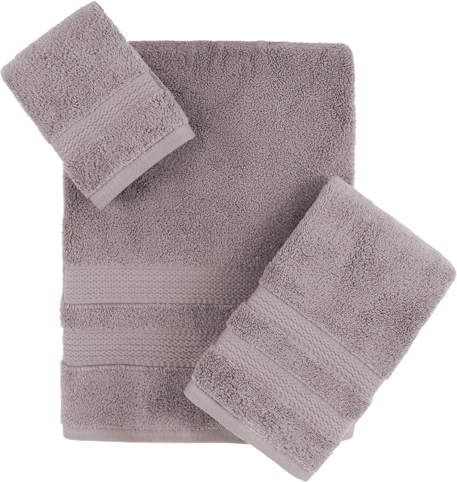 Caro Home Bethany Towel Collection - Mountain Grey - Bath Towel