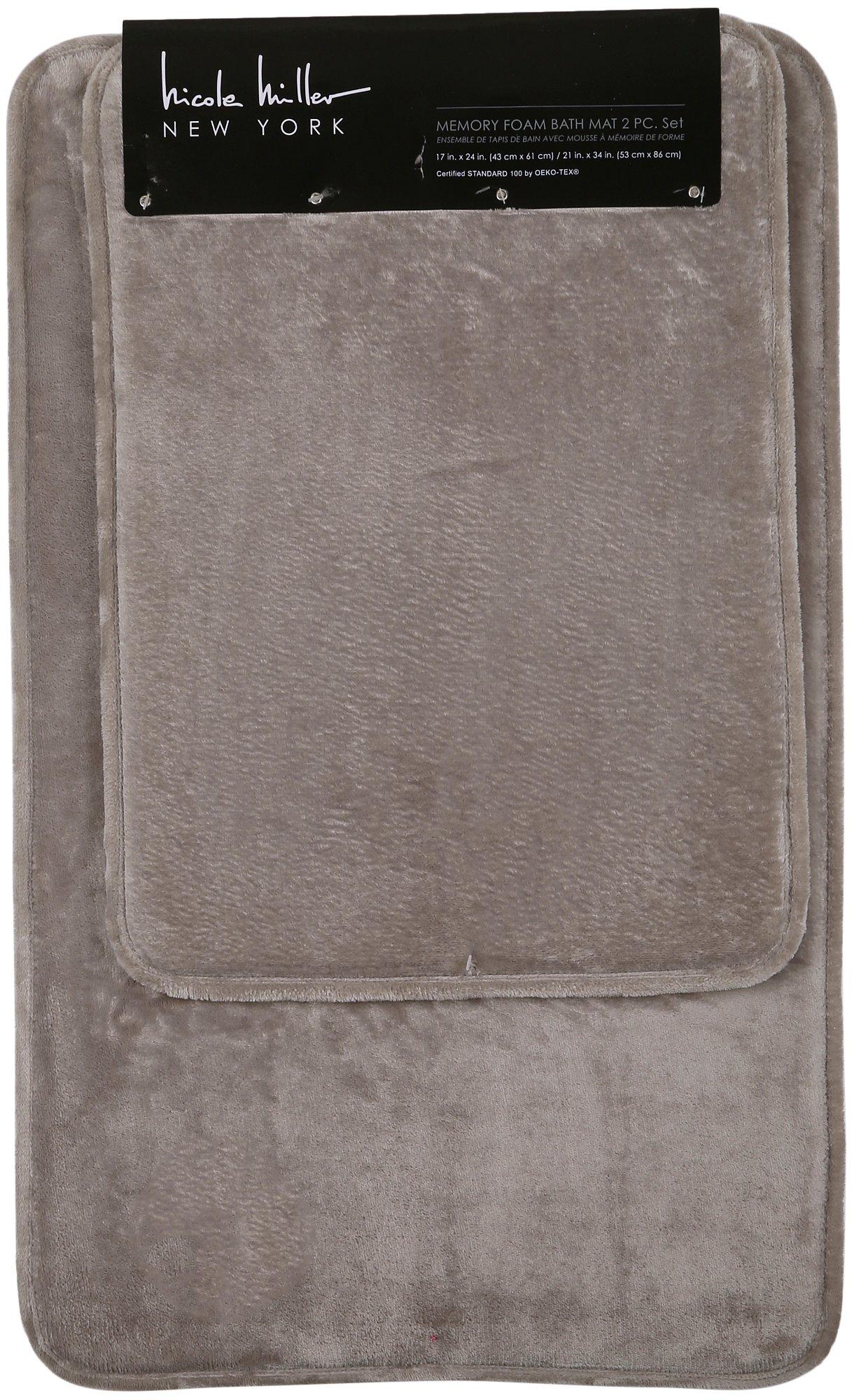 2 Pc Memory Foam Bath Rug Set