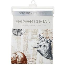 70x72 Shells And Starfish Shower Curtain