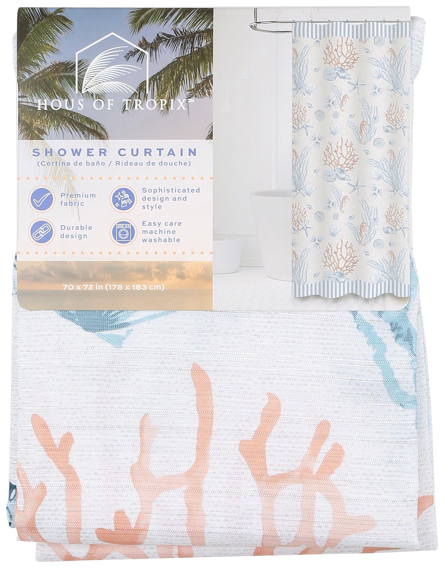 70x72 Coastal Shower Curtain