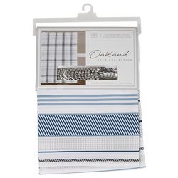 CHD Home Textiles 13pc Striped Shower Curtain And Hooks