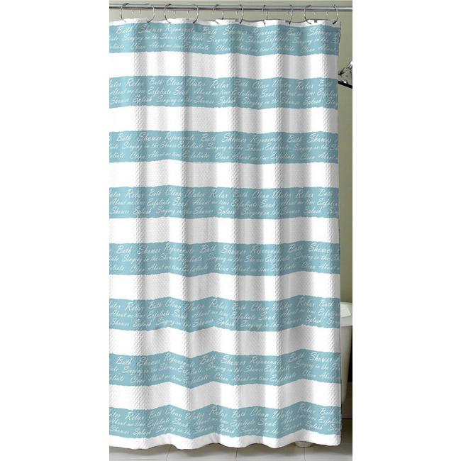 Textiles Splash Script Shower Curtain, Script Shower Curtain