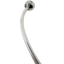 Zenna Home 72 in. Aluminum Dual Mount Curved Shower Rod