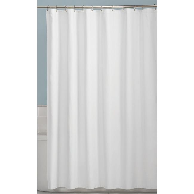 Zenna Home Solid Waterproof Fabric, Solid Fabric Shower Curtain