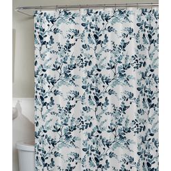 Zenna Home Watercolor Botanical Fabric Shower Curtain