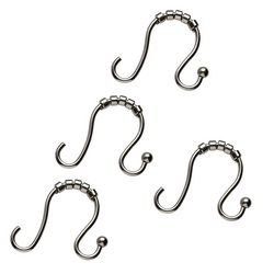 Zenna Home 12-pk. Double Roller Brushed Nickel Shower Rings