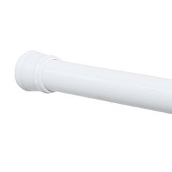 Zenna Home White Steel Twist-Tight Shower Rod 40in