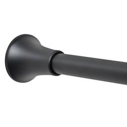 86 in. Matte Black Aluminum Shower Rod