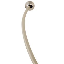 Zenna Home 72 in. Satin Nickel Dual Mount Curved Shower Rod