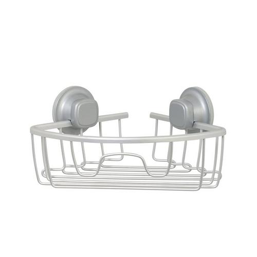 Zenna Home Aluminum Suction Corner Shower Basket