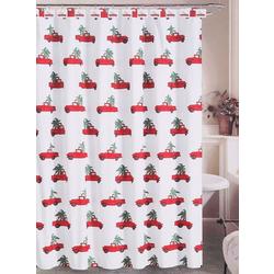 13 Pc Tropical Christmas Shower Curtain Set