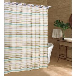 Beatrice 13 Pc. Striped Watercolor Shower Curtain Set