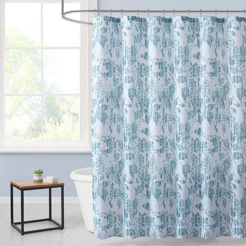 72x72 Abstract Floral Print Shower Curtain