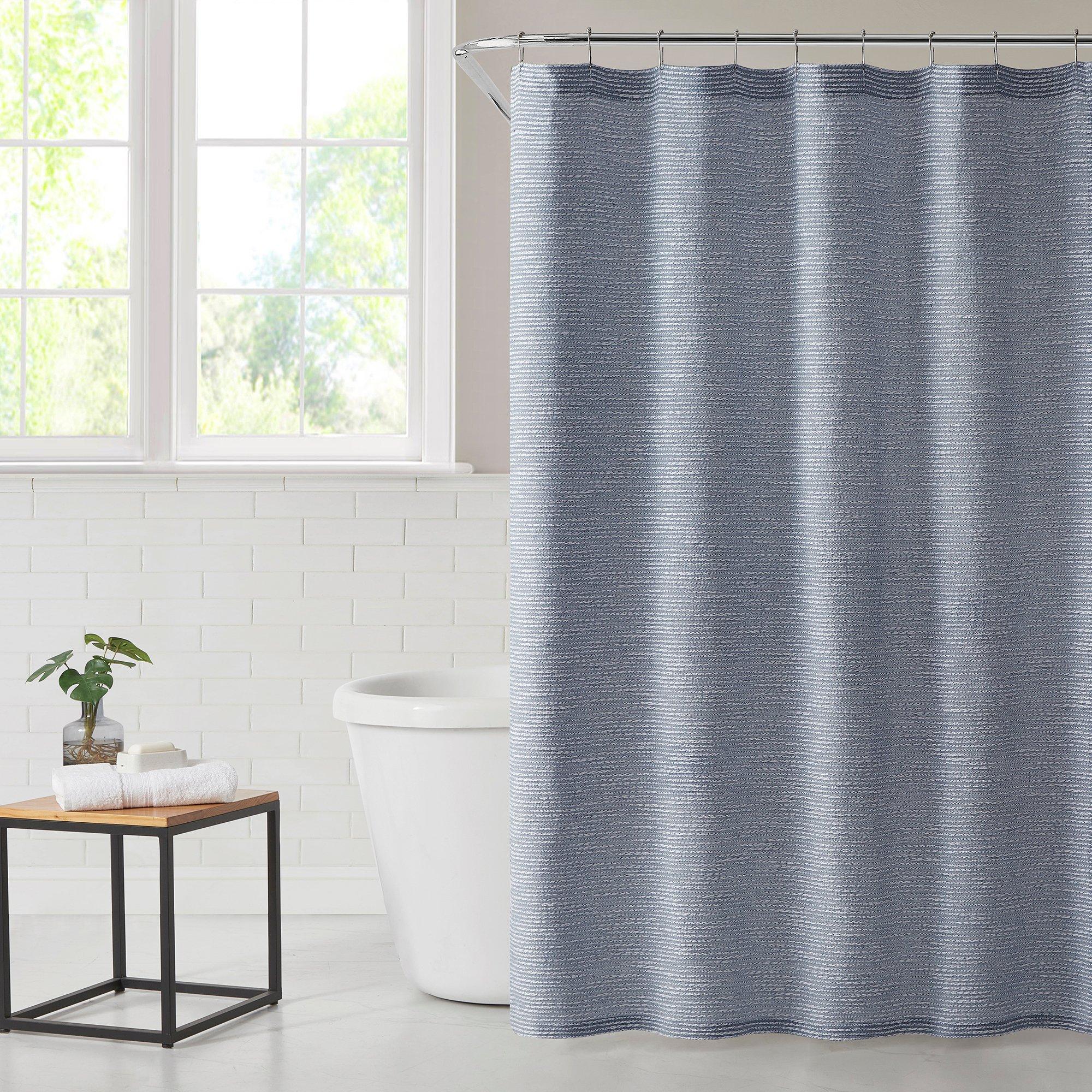 ZEST KITCHEN + HOME 72 x 72 Logan Solid Shower Curtain