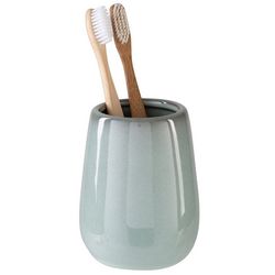 Zest Kitchen + Home Round Painted Ceramic Toothbrush Holder