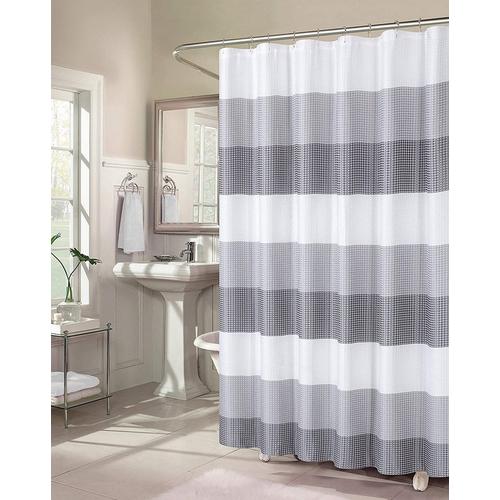 Ellen Tracy Ombre Waffle Weave Shower Curtain